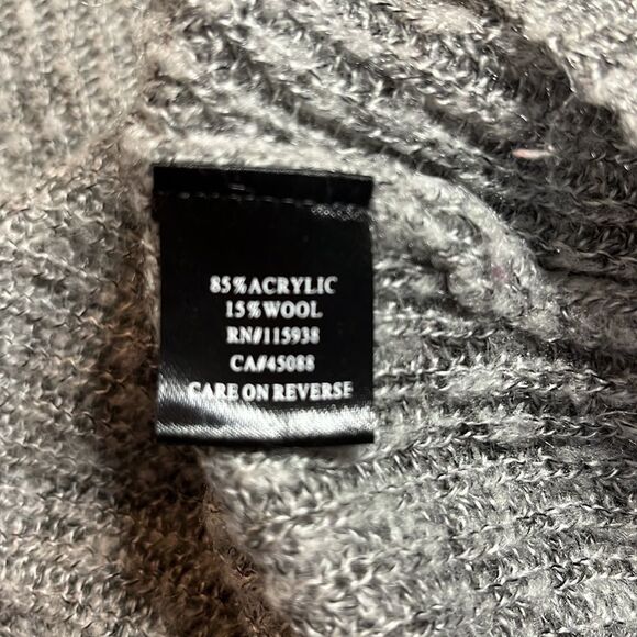 EVERYBODY Talks gray crewneck long sleeved sweater oversized boxy runs big SZ S - Picture 9 of 12